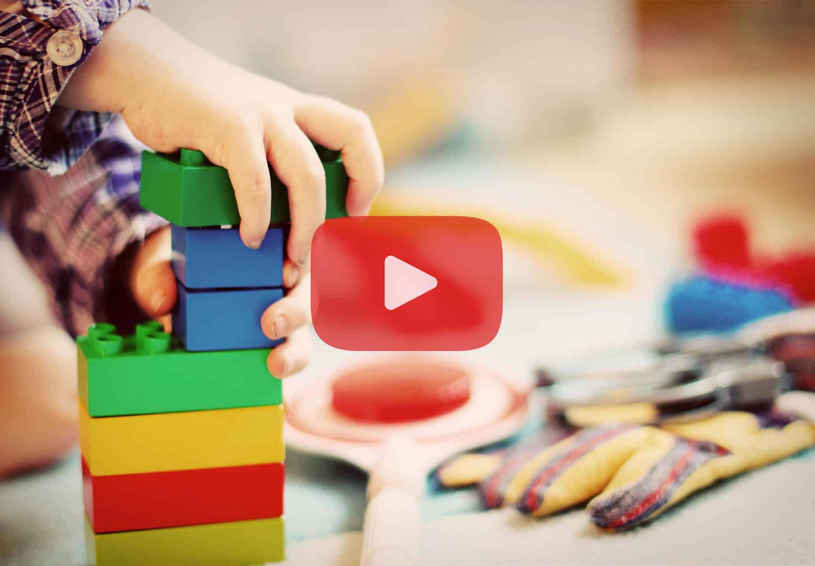 Child playing with blocks